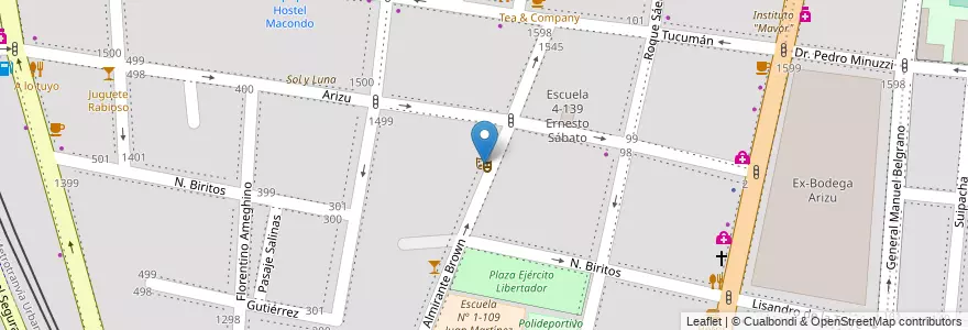 Mapa de ubicacion de Teatro Enkosala Gladys Ravalle en الأرجنتين, تشيلي, Mendoza, Godoy Cruz, Departamento Godoy Cruz, Distrito Ciudad De Godoy Cruz.