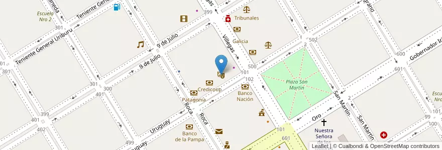 Mapa de ubicacion de Teatro Español en آرژانتین, استان بوئنوس آیرس, Partido De Trenque Lauquen, Cuartel Chacras De Trenque Lauquen, Trenque Lauquen.