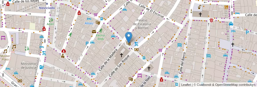 Mapa de ubicacion de Teatro Flamenco Madrid en إسبانيا, منطقة مدريد, منطقة مدريد, Área Metropolitana De Madrid Y Corredor Del Henares, مدريد.