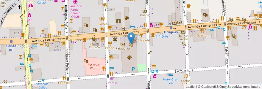 Mapa de ubicacion de Teatro General San Martín, San Nicolas en Argentina, Ciudad Autónoma De Buenos Aires, Comuna 1, Buenos Aires.