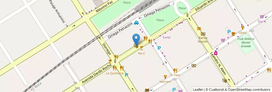 Mapa de ubicacion de Teatro Greison en Argentina, Buenos Aires, Partido De Esteban Echeverría, Monte Grande.