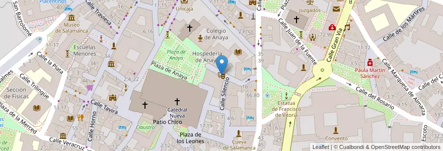 Mapa de ubicacion de Teatro Juan del Enzina en スペイン, カスティーリャ・イ・レオン州, サラマンカ, Campo De Salamanca, サラマンカ.
