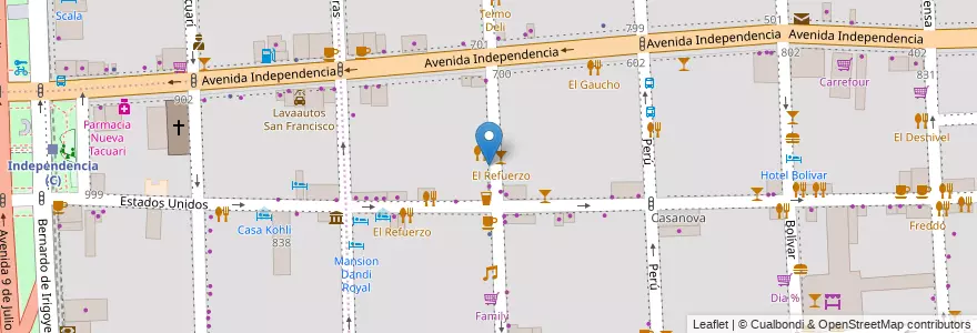 Mapa de ubicacion de Teatro Margarita Xirgu, San Telmo en آرژانتین, Ciudad Autónoma De Buenos Aires, Comuna 1, Buenos Aires.