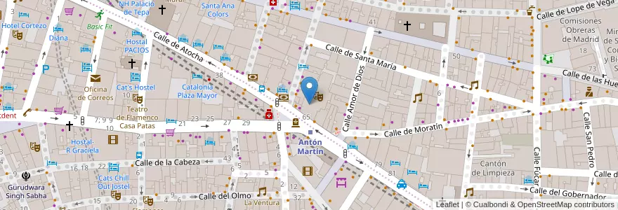Mapa de ubicacion de Teatro Monumental en Spanje, Comunidad De Madrid, Comunidad De Madrid, Área Metropolitana De Madrid Y Corredor Del Henares, Madrid.