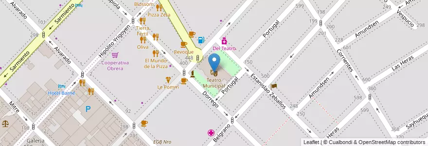 Mapa de ubicacion de Teatro Municipal en 阿根廷, 布宜诺斯艾利斯省, Partido De Bahía Blanca, Bahía Blanca.
