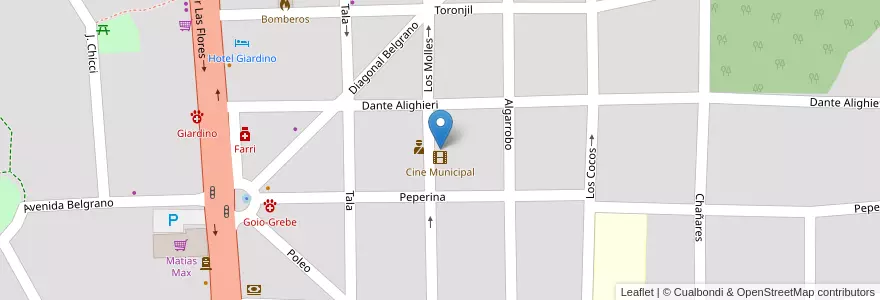 Mapa de ubicacion de Teatro Municipal en Аргентина, Кордова, Departamento Punilla, Pedanía San Antonio, Municipio De Villa Giardino, Villa Giardino.