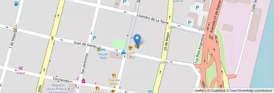 Mapa de ubicacion de Teatro Municipal de Santa Fe en Argentinien, Santa Fe, Departamento La Capital, Santa Fe Capital, Santa Fe.