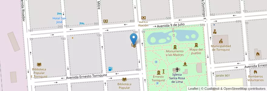 Mapa de ubicacion de Teatro Municipal Rodolfo Funke en Аргентина, Буэнос-Айрес, Partido De Tornquist, Tornquist.