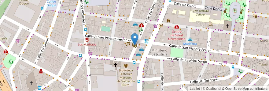 Mapa de ubicacion de Teatro Nueve Norte en Spanje, Comunidad De Madrid, Comunidad De Madrid, Área Metropolitana De Madrid Y Corredor Del Henares, Madrid.