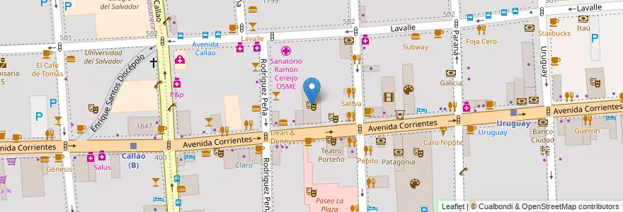 Mapa de ubicacion de Teatro Presidente Alvear, San Nicolas en Аргентина, Буэнос-Айрес, Comuna 1, Буэнос-Айрес.