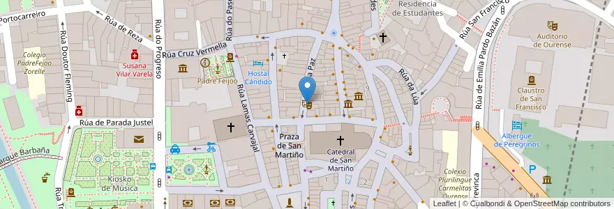 Mapa de ubicacion de Teatro Principal en スペイン, ガリシア州, オウレンセ, Ourense, オウレンセ.