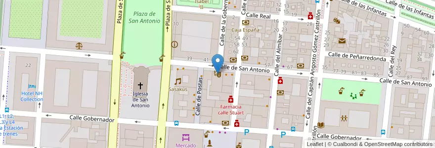 Mapa de ubicacion de Teatro Real Carlos III de Aranjuez en اسپانیا, بخش خودمختار مادرید, بخش خودمختار مادرید, Las Vegas, Aranjuez.