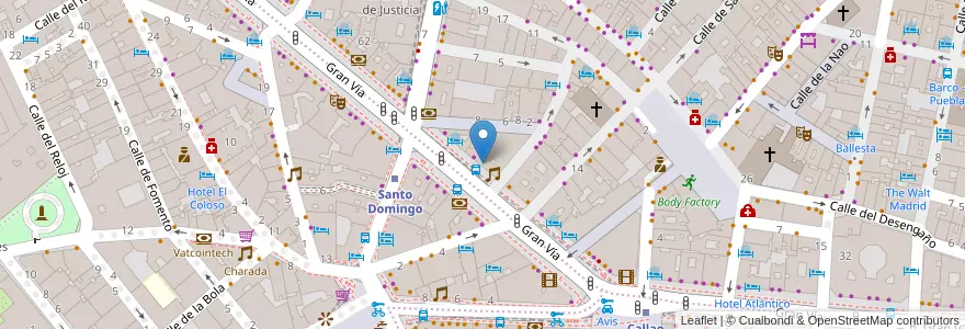 Mapa de ubicacion de Teatro Rialto en 스페인, Comunidad De Madrid, Comunidad De Madrid, Área Metropolitana De Madrid Y Corredor Del Henares, 마드리드.