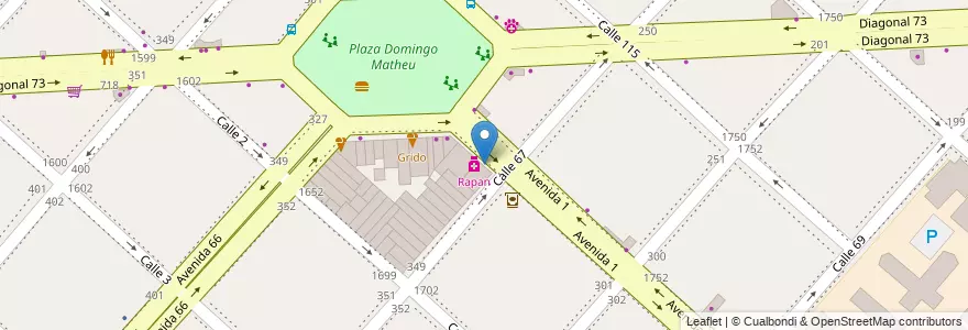 Mapa de ubicacion de Teatro Tito Cossa, Casco Urbano en Argentinië, Buenos Aires, Partido De La Plata, La Plata.