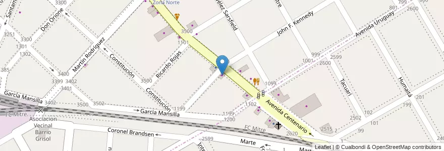 Mapa de ubicacion de Tecno Grif en Arjantin, Buenos Aires, Partido De San Isidro, Partido De San Fernando, Beccar, Victoria.
