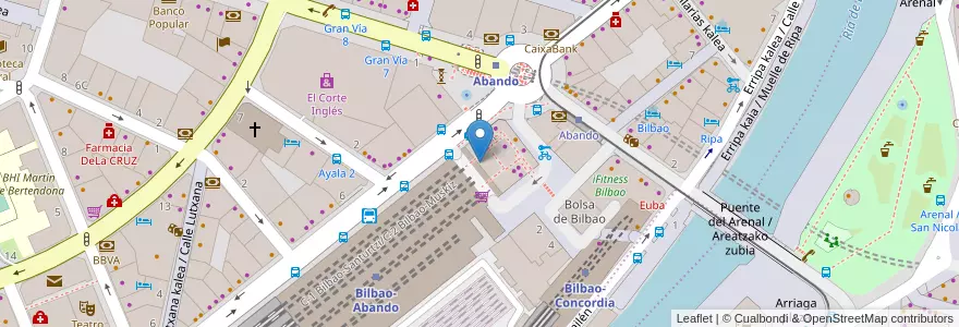Mapa de ubicacion de Tecnotrón en スペイン, バスク州, Bizkaia, Bilboaldea, ビルバオ.