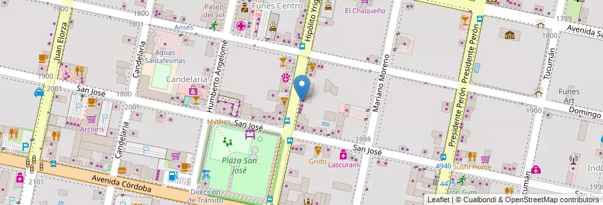 Mapa de ubicacion de Teens Collection en Argentinien, Santa Fe, Departamento Rosario, Municipio De Funes, Funes.