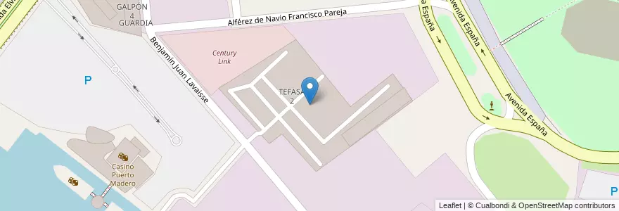 Mapa de ubicacion de TEFASA 2, Puerto Madero en Argentinië, Ciudad Autónoma De Buenos Aires, Comuna 4, Buenos Aires.
