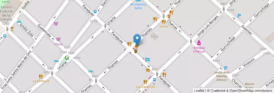 Mapa de ubicacion de Tehani, Palermo en Argentinien, Ciudad Autónoma De Buenos Aires, Buenos Aires, Comuna 14.