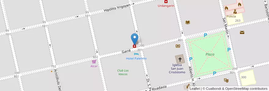 Mapa de ubicacion de Tejedor en アルゼンチン, ブエノスアイレス州, Partido De Carlos Tejedor, Carlos Tejedor, Carlos Tejedor.