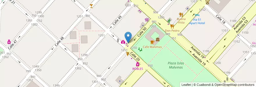 Mapa de ubicacion de Tel Locu, Casco Urbano en Argentinië, Buenos Aires, Partido De La Plata, La Plata.
