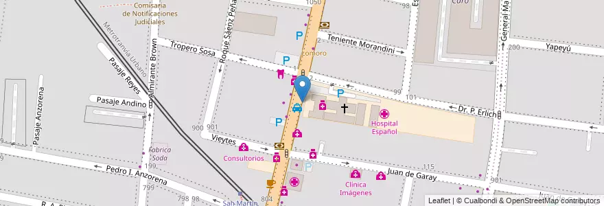 Mapa de ubicacion de Tel en Argentina, Chile, Mendoza, Godoy Cruz, Departamento Godoy Cruz, Distrito Ciudad De Godoy Cruz.
