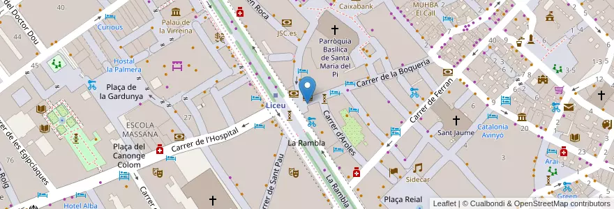 Mapa de ubicacion de Telebanco 4B en Spanje, Catalonië, Barcelona, Barcelonès, Barcelona.