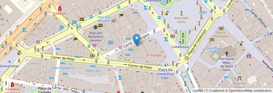 Mapa de ubicacion de Telebanco 4B en 스페인, Catalunya, Barcelona, Barcelonès, 바르셀로나.