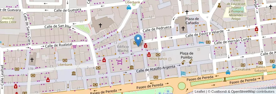 Mapa de ubicacion de Telebanco 4B en Spagna, Cantabria, Cantabria, Santander, Santander.