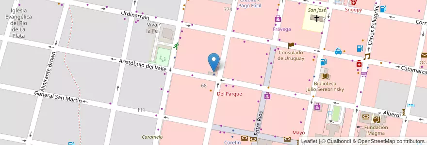 Mapa de ubicacion de Telecom en الأرجنتين, إنتري ريوس, Departamento Concordia, Distrito Suburbios, Concordia, Concordia.