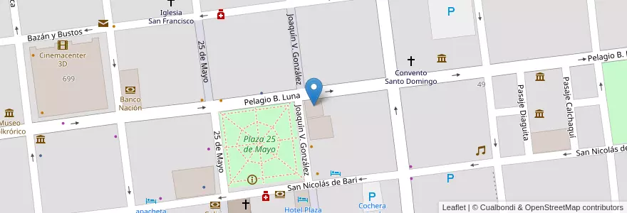 Mapa de ubicacion de Telecom en الأرجنتين, La Rioja, Departamento Capital, La Rioja.