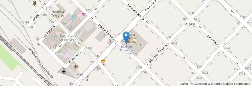 Mapa de ubicacion de Telecom Argentina en Arjantin, Buenos Aires, Partido De San Isidro, Villa Adelina.