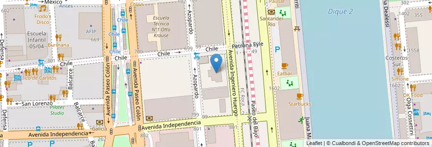 Mapa de ubicacion de Telefónica de Argentina, San Telmo en アルゼンチン, Ciudad Autónoma De Buenos Aires, Comuna 1, ブエノスアイレス.