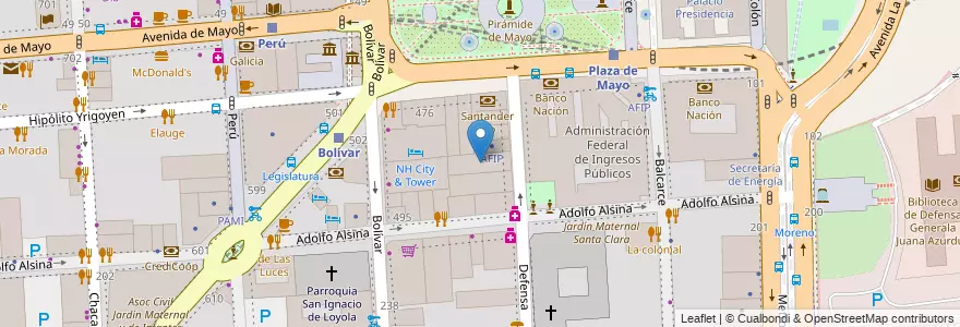 Mapa de ubicacion de Telefónica, Montserrat en Argentina, Ciudad Autónoma De Buenos Aires, Comuna 1, Buenos Aires.