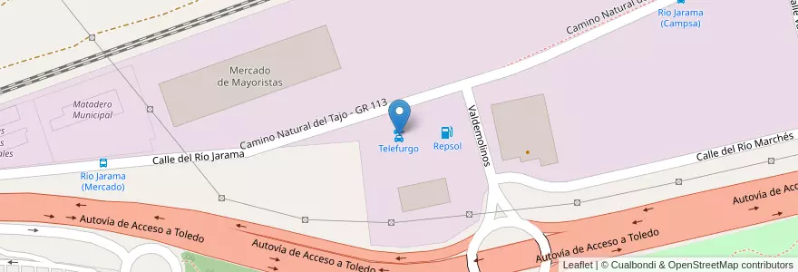Mapa de ubicacion de Telefurgo en إسبانيا, قشتالة-لا مانتشا, طليطلة, طليطلة, طليطلة.