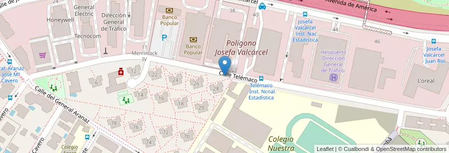 Mapa de ubicacion de TELEMACO, CALLE, DE,17 en Espanha, Comunidade De Madrid, Comunidade De Madrid, Área Metropolitana De Madrid Y Corredor Del Henares, Madrid.