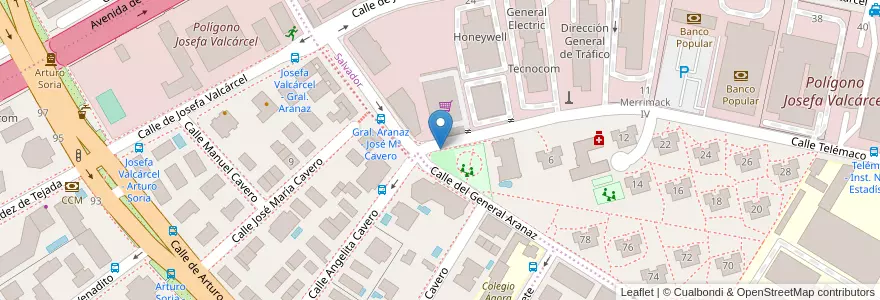 Mapa de ubicacion de TELEMACO, CALLE, DE,3 en Spanien, Autonome Gemeinschaft Madrid, Autonome Gemeinschaft Madrid, Área Metropolitana De Madrid Y Corredor Del Henares, Madrid.