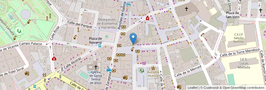 Mapa de ubicacion de Telepizza en Espanha, Aragão, Huesca, Hoya De Huesca / Plana De Uesca, Huesca.