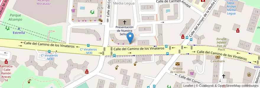 Mapa de ubicacion de Telepizza en 西班牙, Comunidad De Madrid, Comunidad De Madrid, Área Metropolitana De Madrid Y Corredor Del Henares, Madrid.