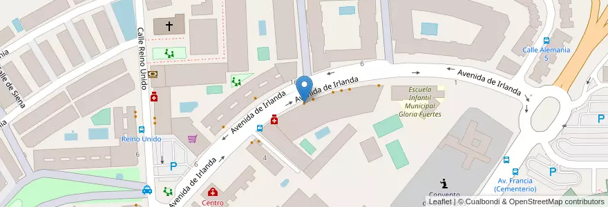 Mapa de ubicacion de Telepizza en スペイン, カスティーリャ＝ラ・マンチャ州, Toledo, Toledo, Toledo.
