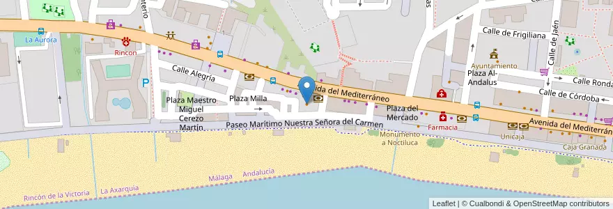 Mapa de ubicacion de Telepizza en 스페인, La Axarquía, Rincón De La Victoria.