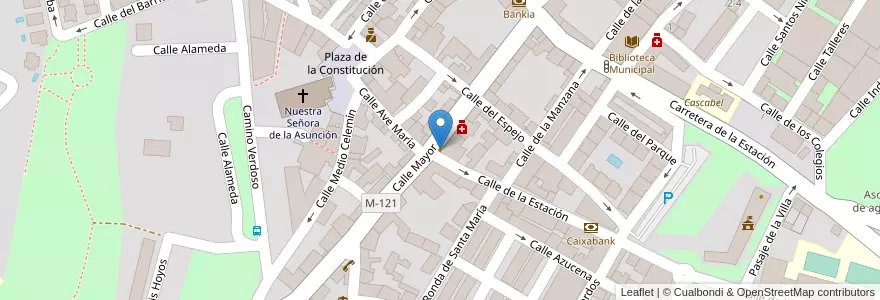 Mapa de ubicacion de Telepizza en Spanien, Autonome Gemeinschaft Madrid, Autonome Gemeinschaft Madrid, Cuenca Del Medio Jarama, Meco.