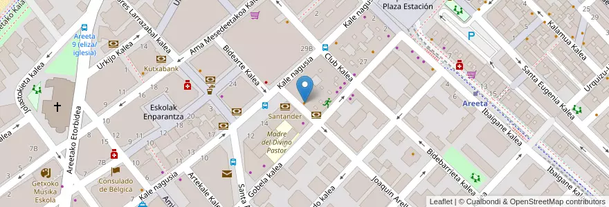 Mapa de ubicacion de Telepizza en スペイン, バスク州, Bizkaia, Bilboaldea, Getxo.