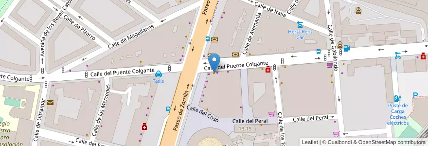 Mapa de ubicacion de Telepizza en スペイン, カスティーリャ・イ・レオン州, Valladolid, Valladolid.
