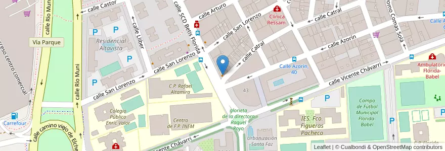 Mapa de ubicacion de Telepizza en Испания, Валенсия, Аликанте, Алаканти, Аликанте.