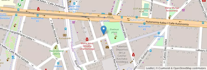 Mapa de ubicacion de Telepizza en Spagna, Euskadi, Bizkaia, Bilboaldea, Bilbao.