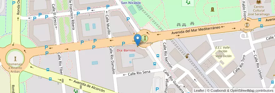 Mapa de ubicacion de Telepizza en Испания, Мадрид, Мадрид, Área Metropolitana De Madrid Y Corredor Del Henares, Leganés.