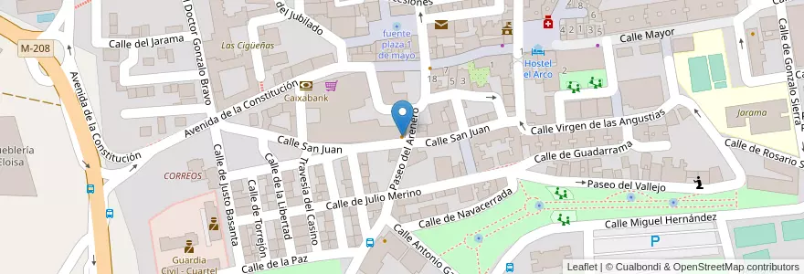 Mapa de ubicacion de Telepizza en 西班牙, Comunidad De Madrid, Comunidad De Madrid, Cuenca Del Henares, Mejorada Del Campo.