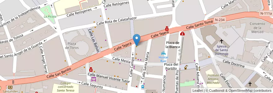 Mapa de ubicacion de Telepizza en Spanje, Castilië En León, Soria, Soria, Comarca De Soria.