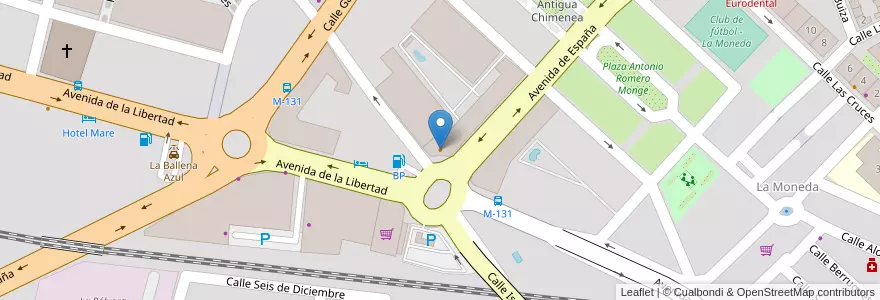 Mapa de ubicacion de Telepizza en スペイン, アンダルシア州, Sevilla, Dos Hermanas.